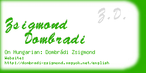 zsigmond dombradi business card