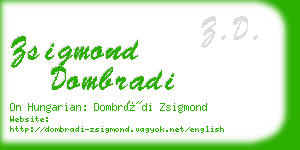 zsigmond dombradi business card